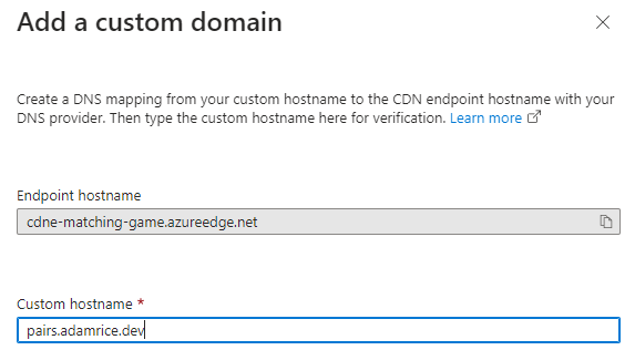 Add custom domain